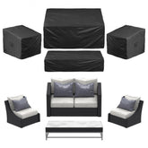 Patio Outdoor Furniture Cover 4-Piece Set 420D Waterproof Table Chair Sofa